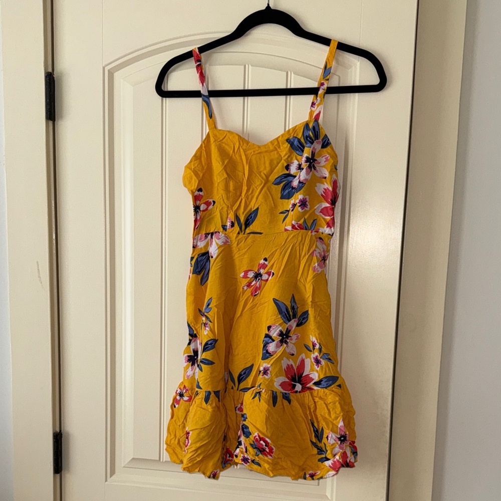 Old Navy Yellow Floral Mini Dress